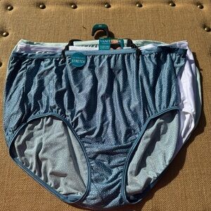Vanity Fair  Women’s Underwear Blue and White Set of 3 Size 12 / 5XL